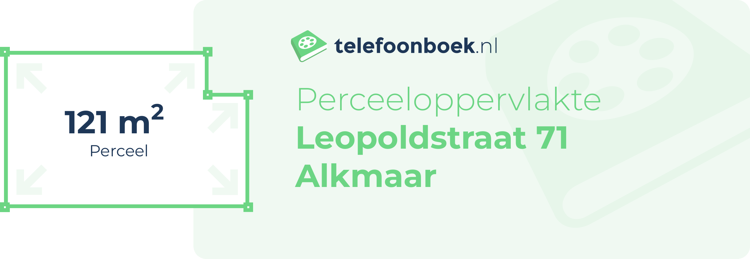 Perceeloppervlakte Leopoldstraat 71 Alkmaar