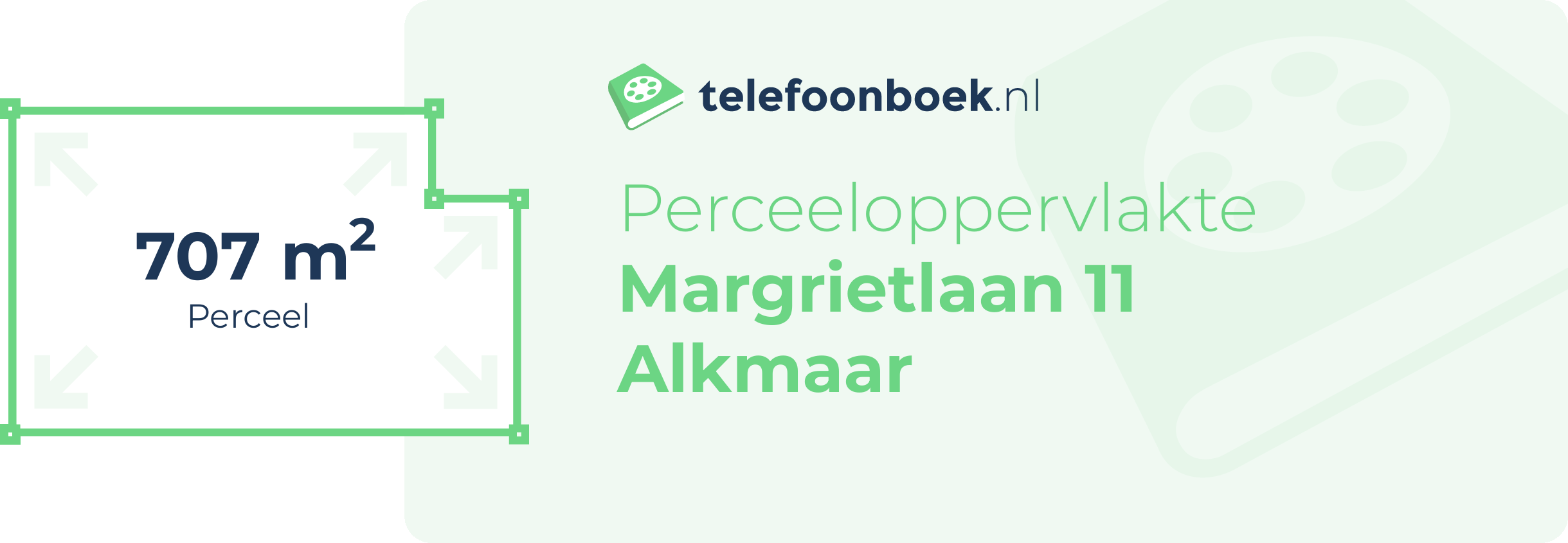 Perceeloppervlakte Margrietlaan 11 Alkmaar