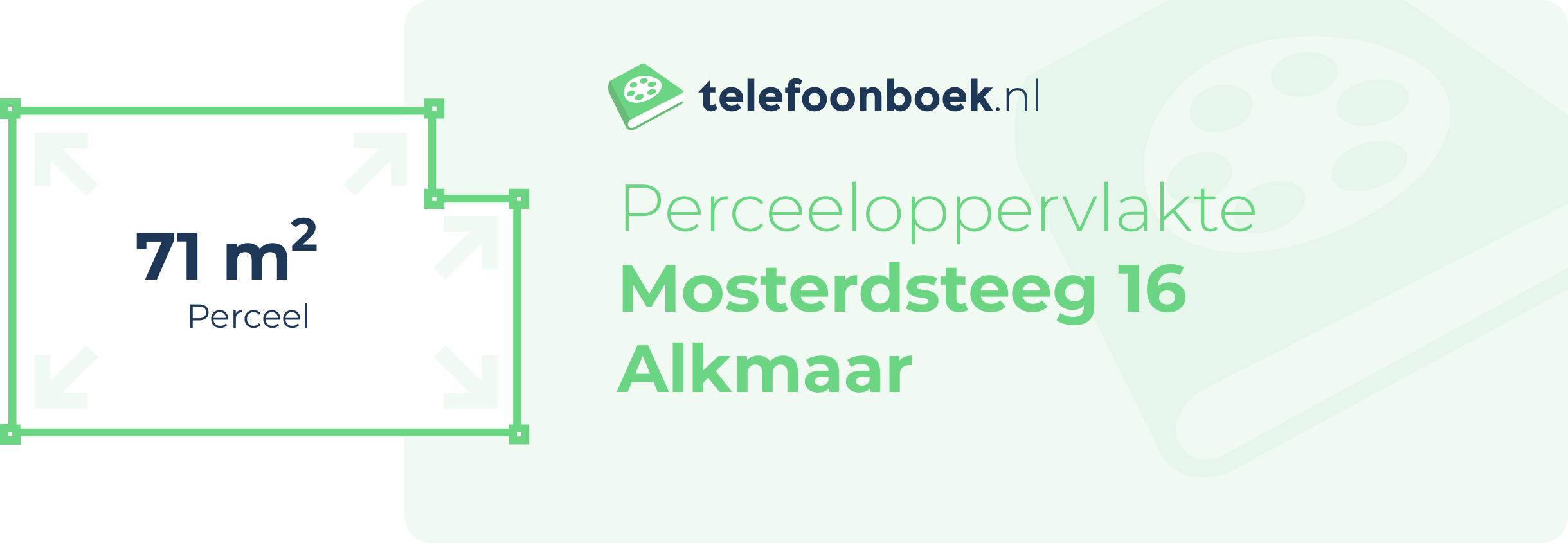 Perceeloppervlakte Mosterdsteeg 16 Alkmaar