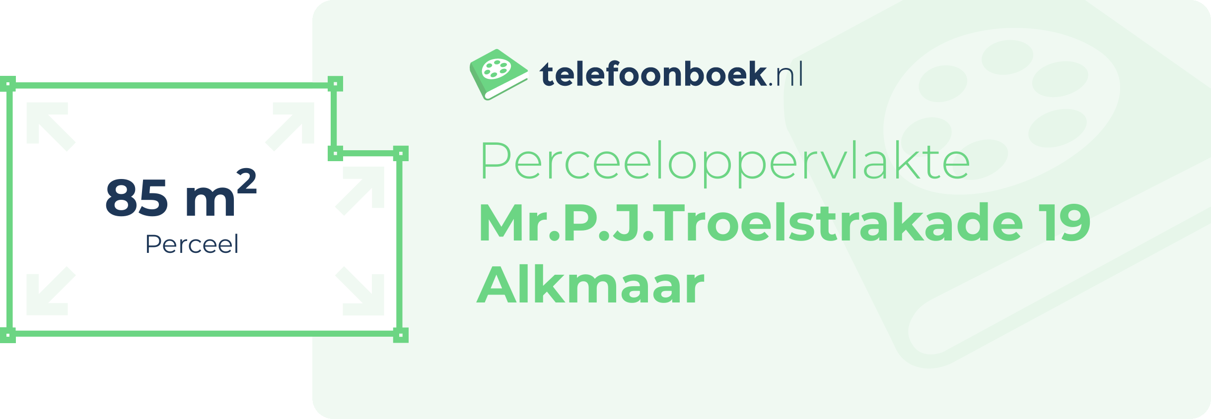 Perceeloppervlakte Mr.P.J.Troelstrakade 19 Alkmaar