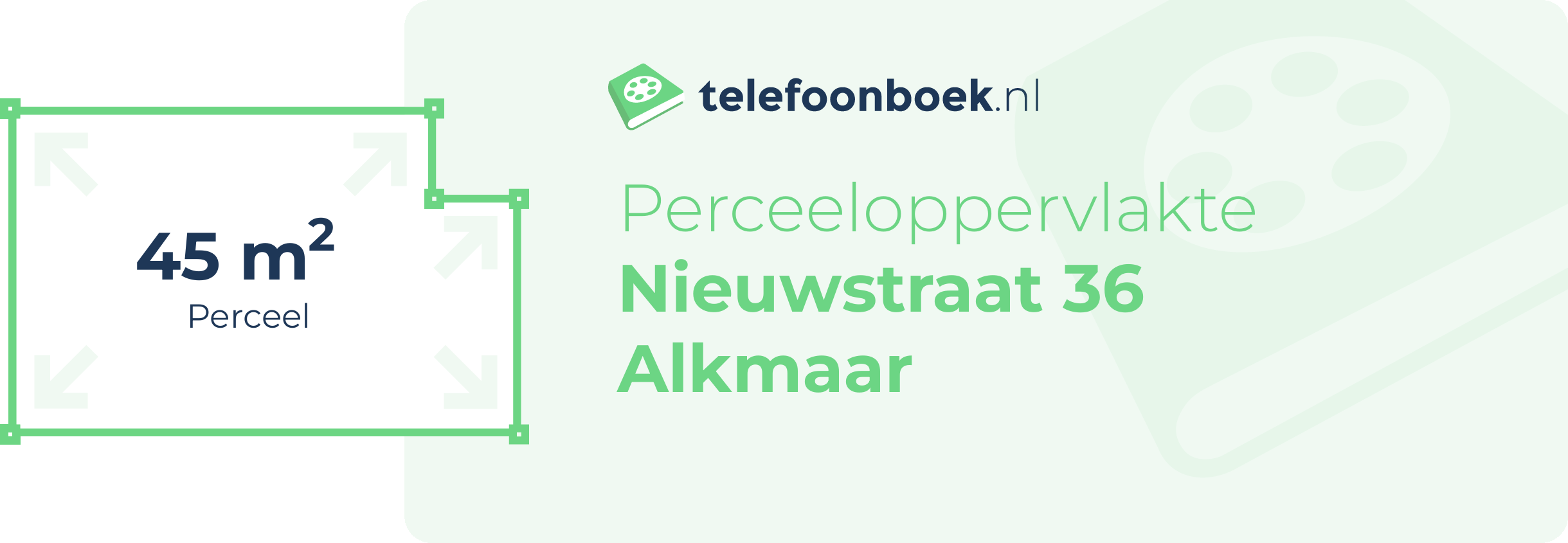 Perceeloppervlakte Nieuwstraat 36 Alkmaar
