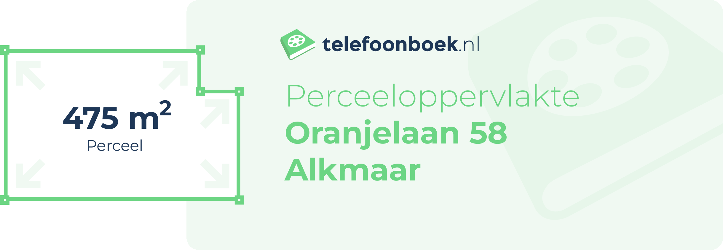 Perceeloppervlakte Oranjelaan 58 Alkmaar