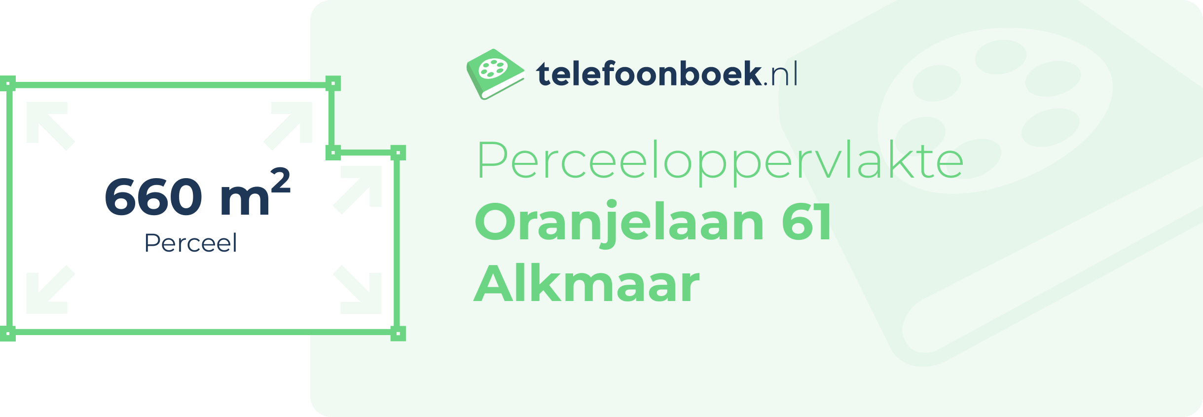 Perceeloppervlakte Oranjelaan 61 Alkmaar