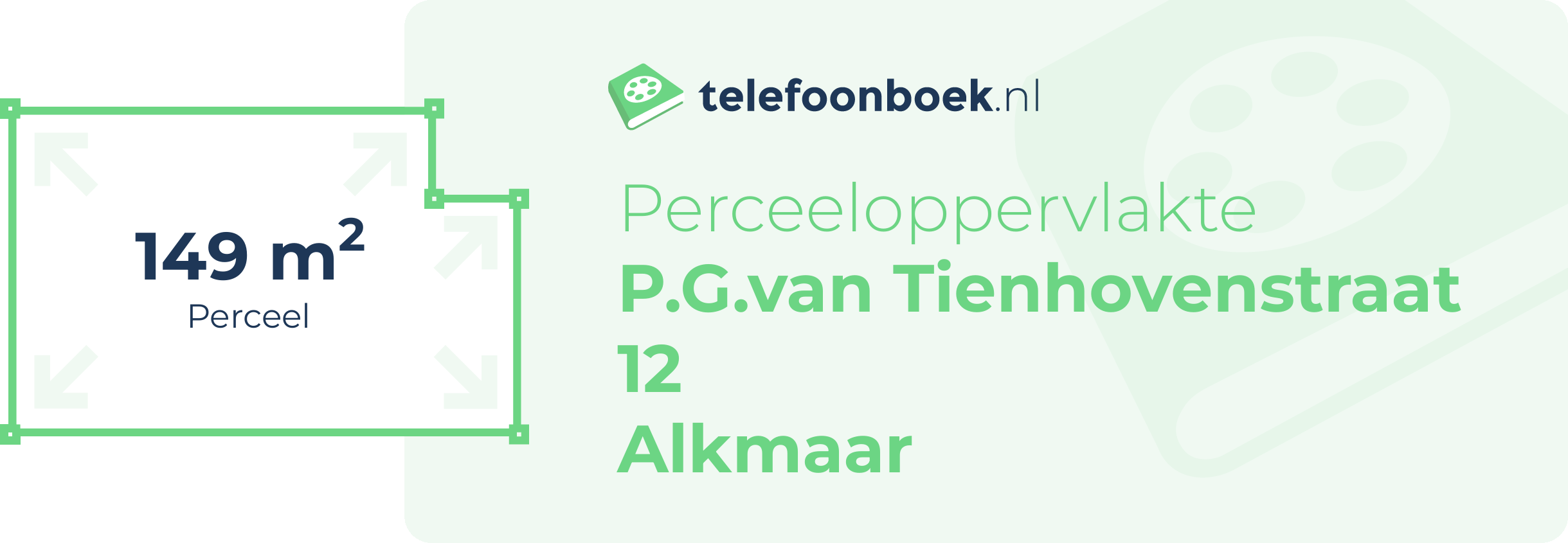Perceeloppervlakte P.G.van Tienhovenstraat 12 Alkmaar