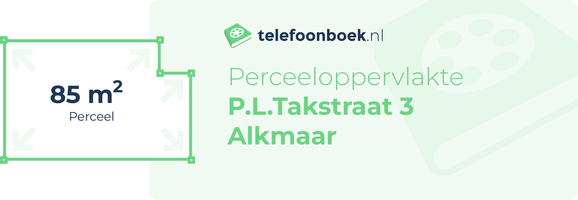 Perceeloppervlakte P.L.Takstraat 3 Alkmaar