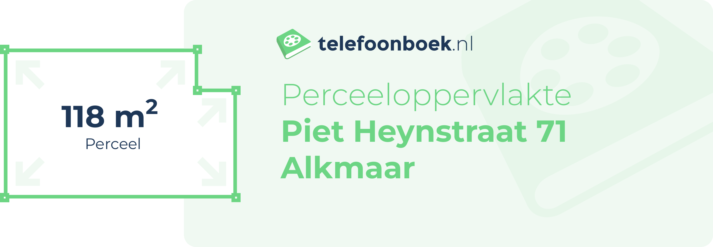 Perceeloppervlakte Piet Heynstraat 71 Alkmaar