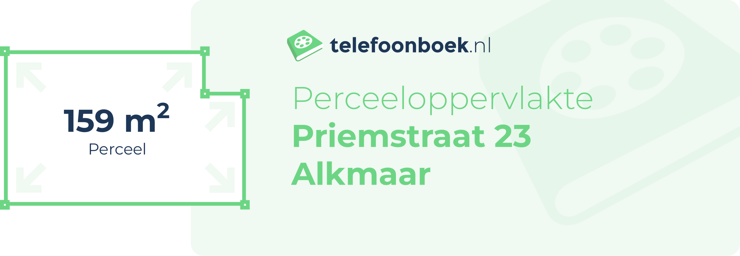 Perceeloppervlakte Priemstraat 23 Alkmaar