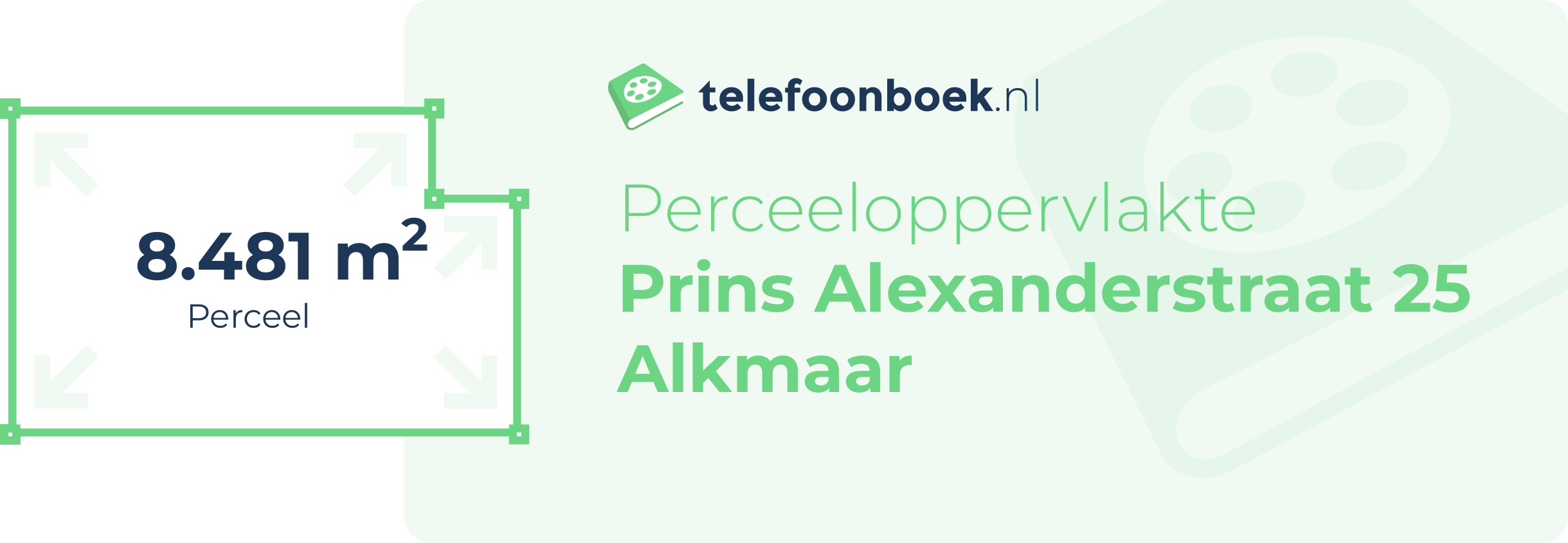 Perceeloppervlakte Prins Alexanderstraat 25 Alkmaar