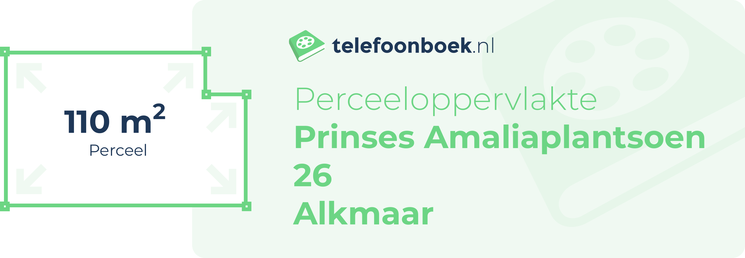 Perceeloppervlakte Prinses Amaliaplantsoen 26 Alkmaar