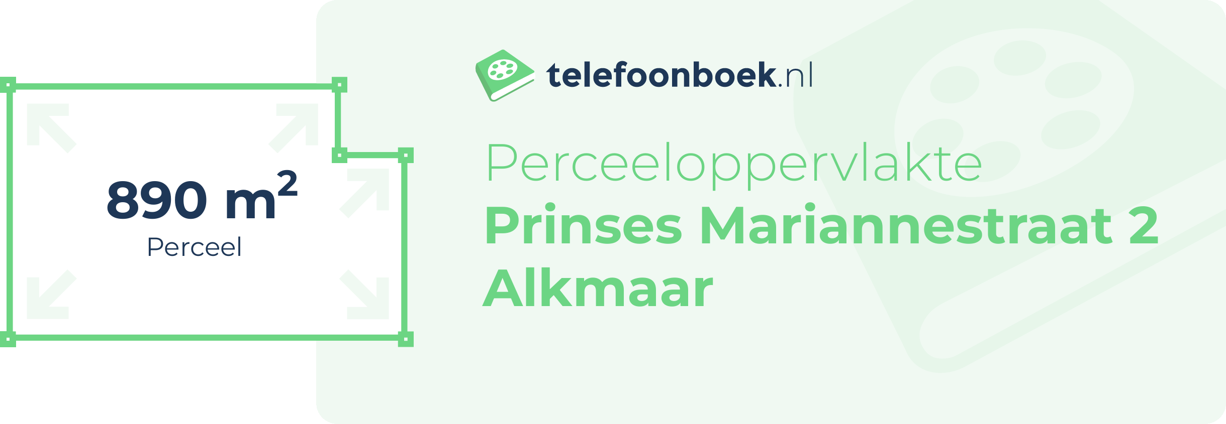 Perceeloppervlakte Prinses Mariannestraat 2 Alkmaar