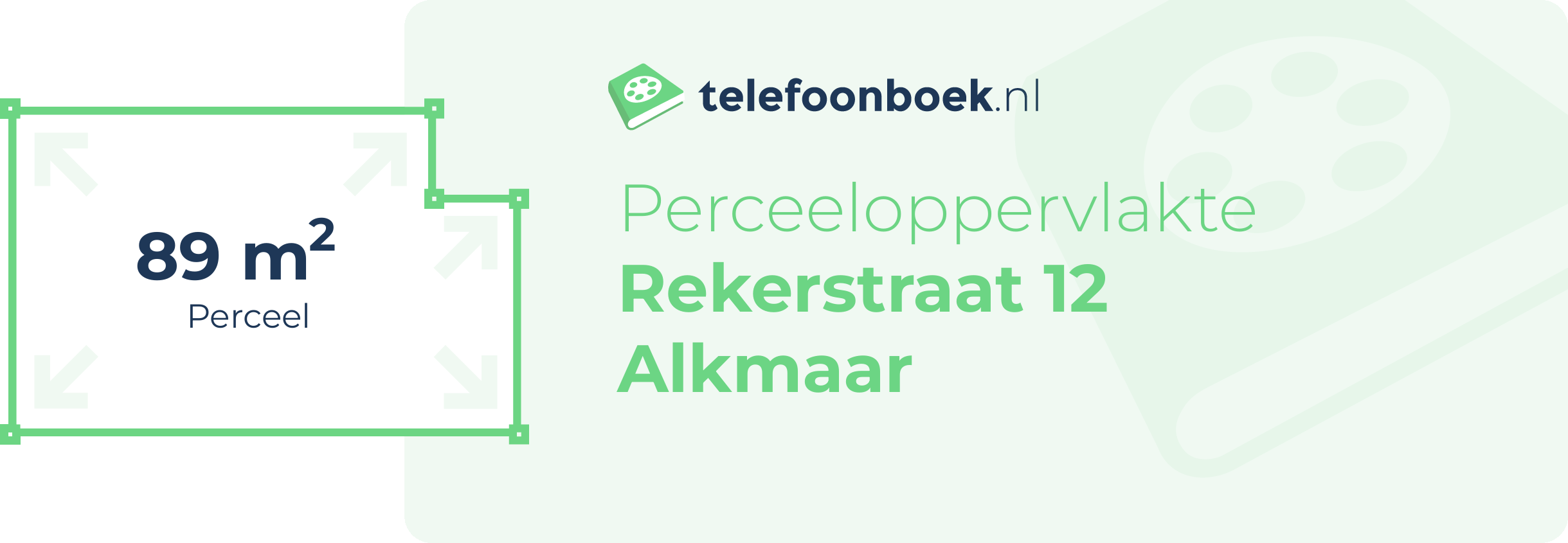 Perceeloppervlakte Rekerstraat 12 Alkmaar