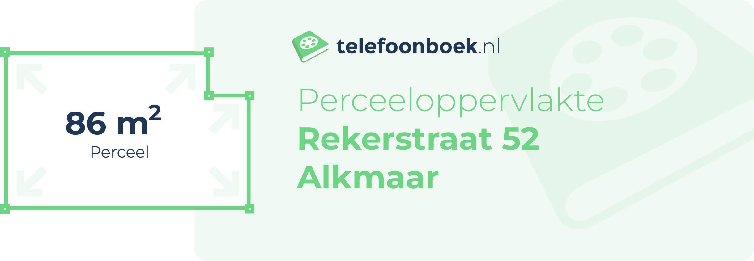 Perceeloppervlakte Rekerstraat 52 Alkmaar