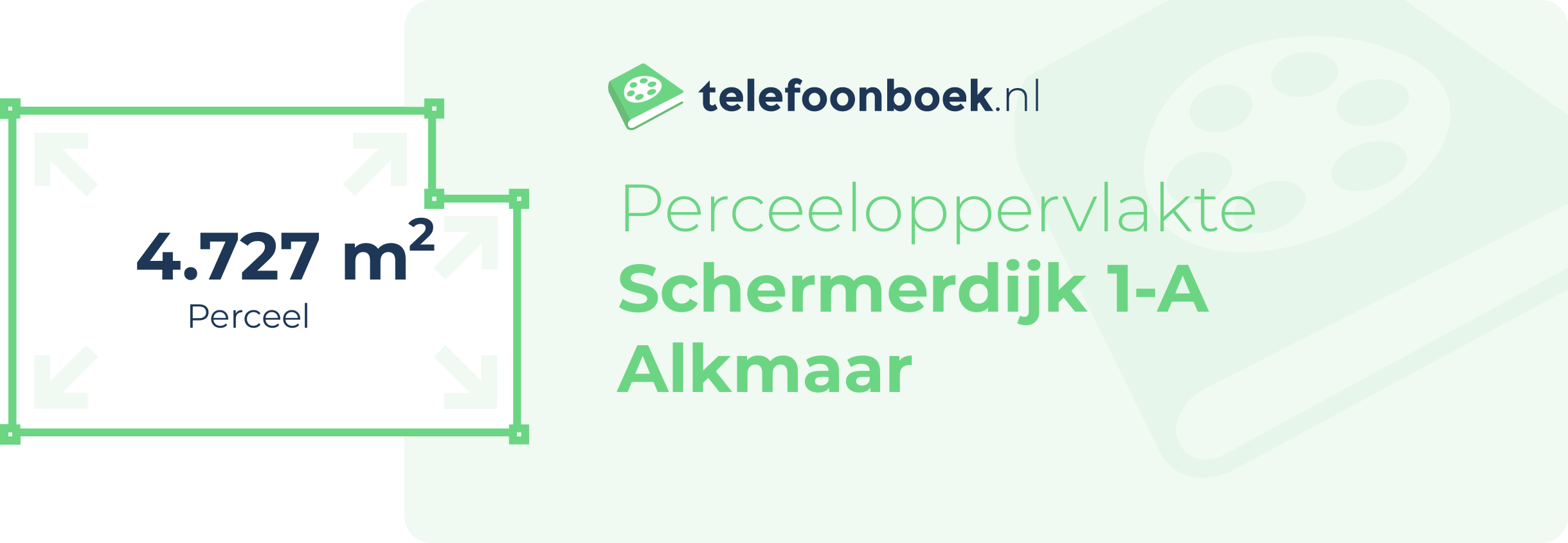 Perceeloppervlakte Schermerdijk 1-A Alkmaar