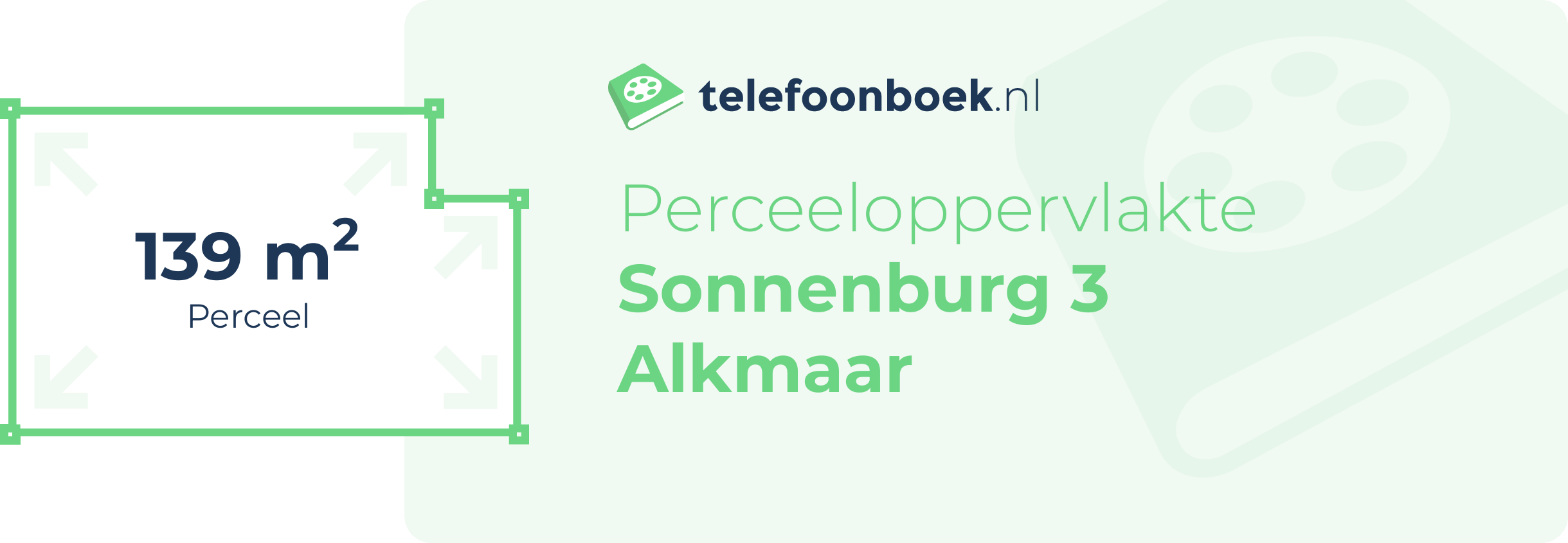 Perceeloppervlakte Sonnenburg 3 Alkmaar