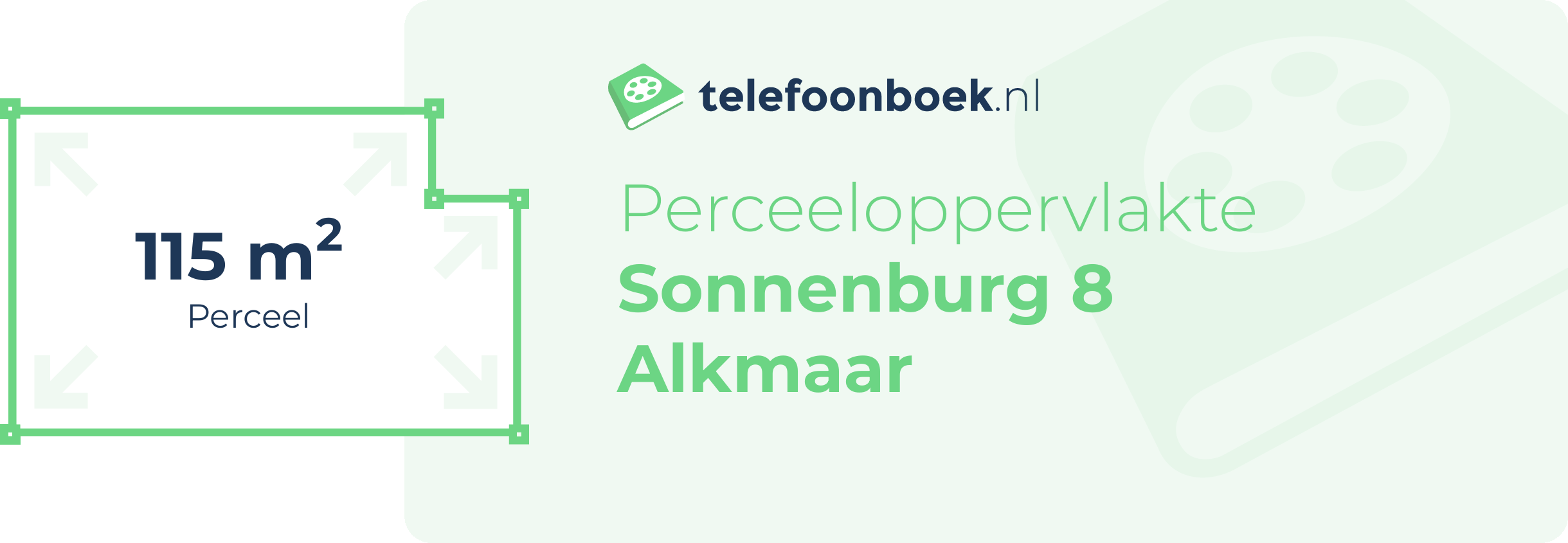 Perceeloppervlakte Sonnenburg 8 Alkmaar