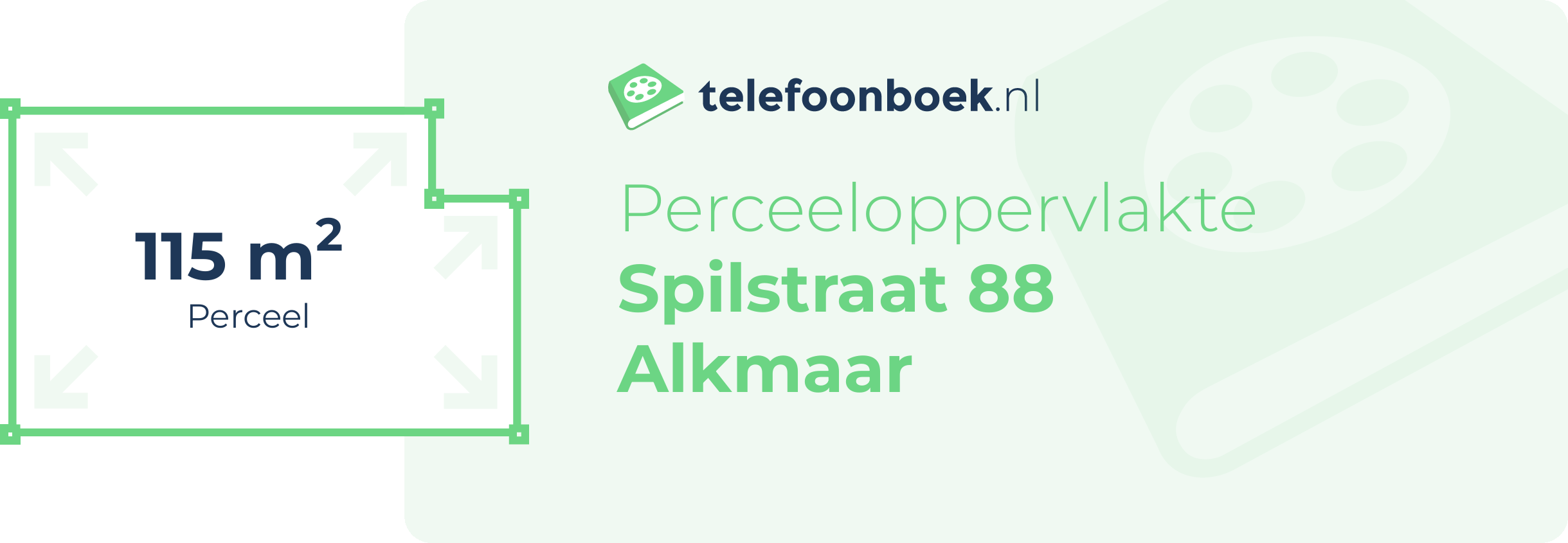 Perceeloppervlakte Spilstraat 88 Alkmaar