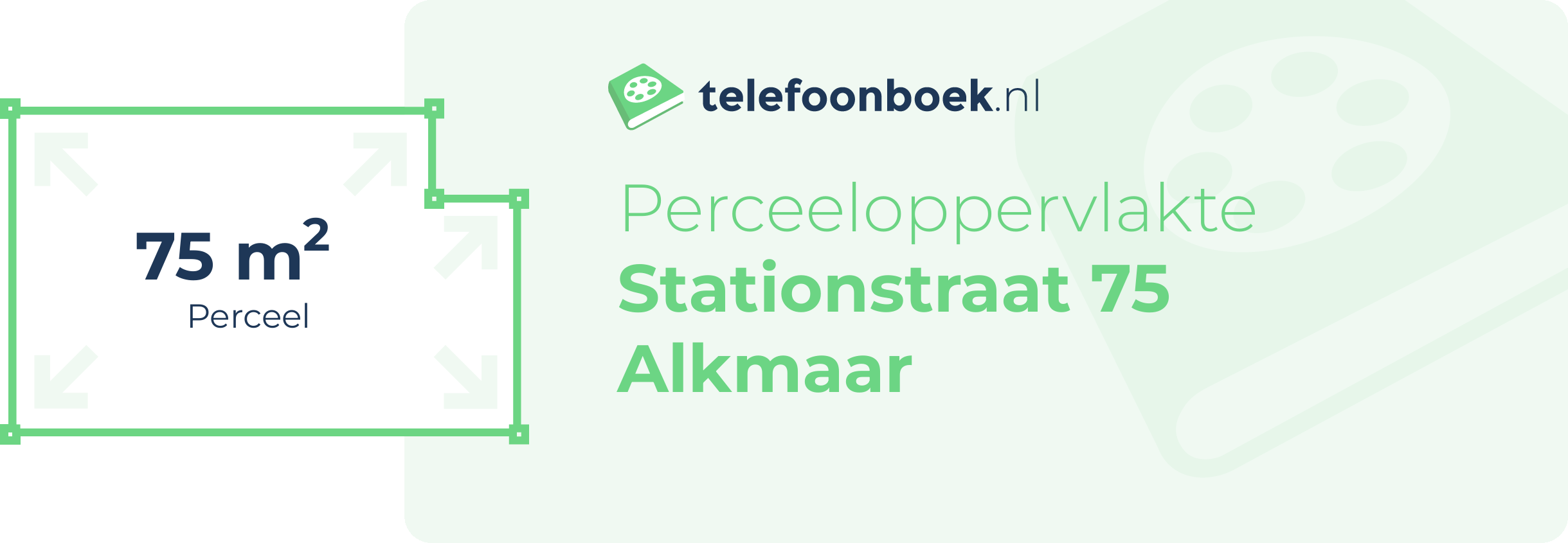 Perceeloppervlakte Stationstraat 75 Alkmaar