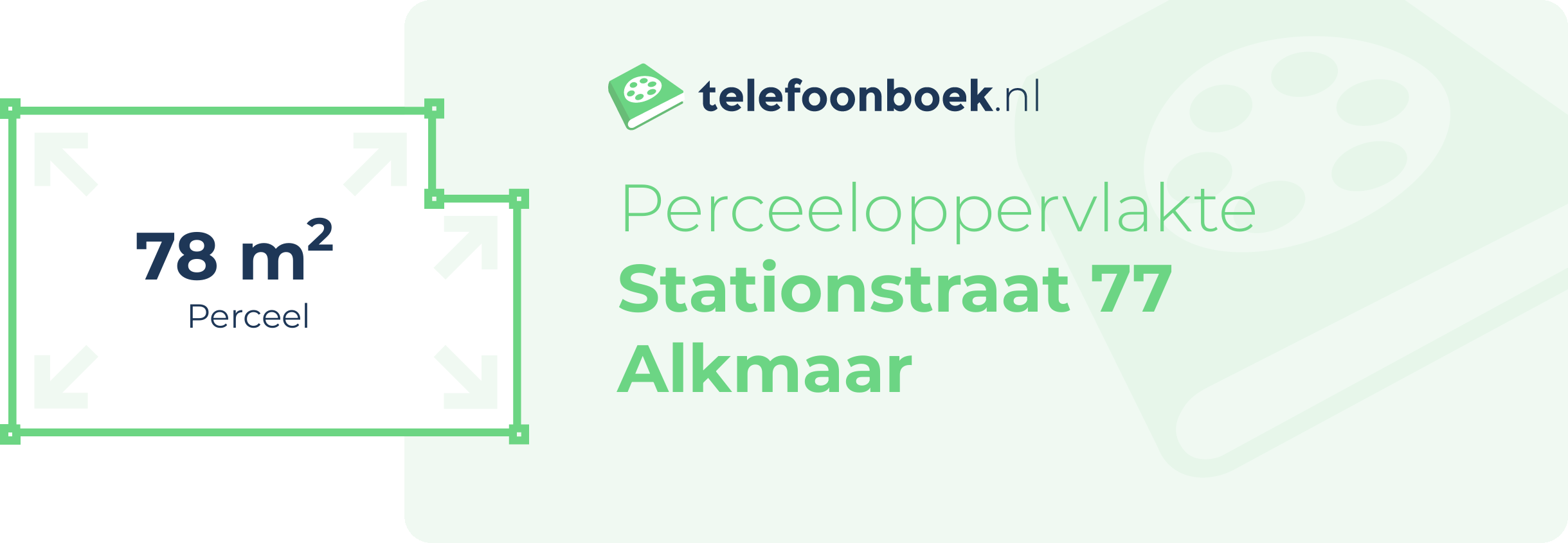 Perceeloppervlakte Stationstraat 77 Alkmaar