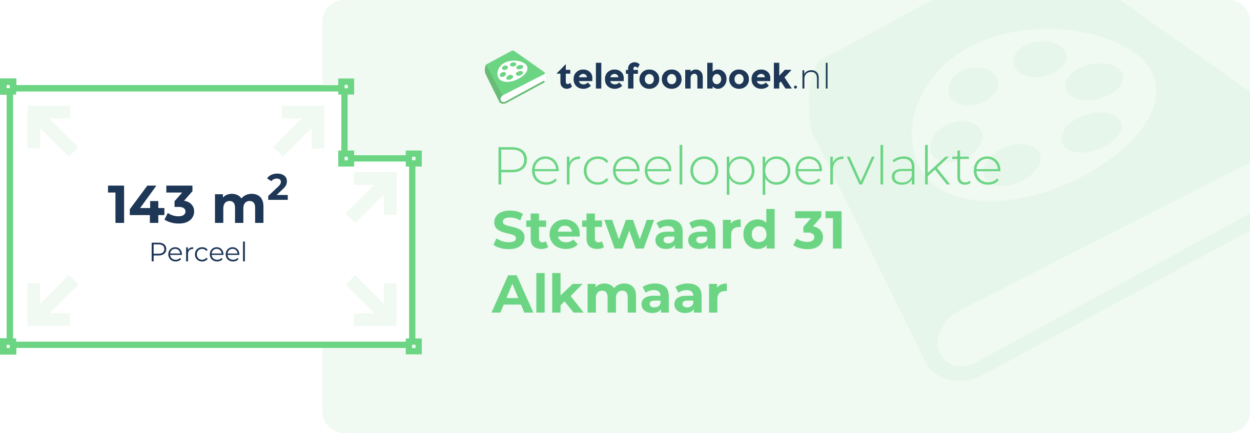 Perceeloppervlakte Stetwaard 31 Alkmaar