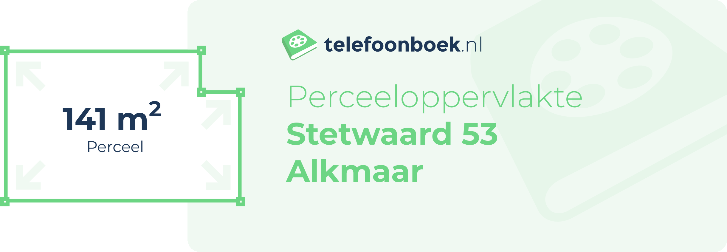 Perceeloppervlakte Stetwaard 53 Alkmaar