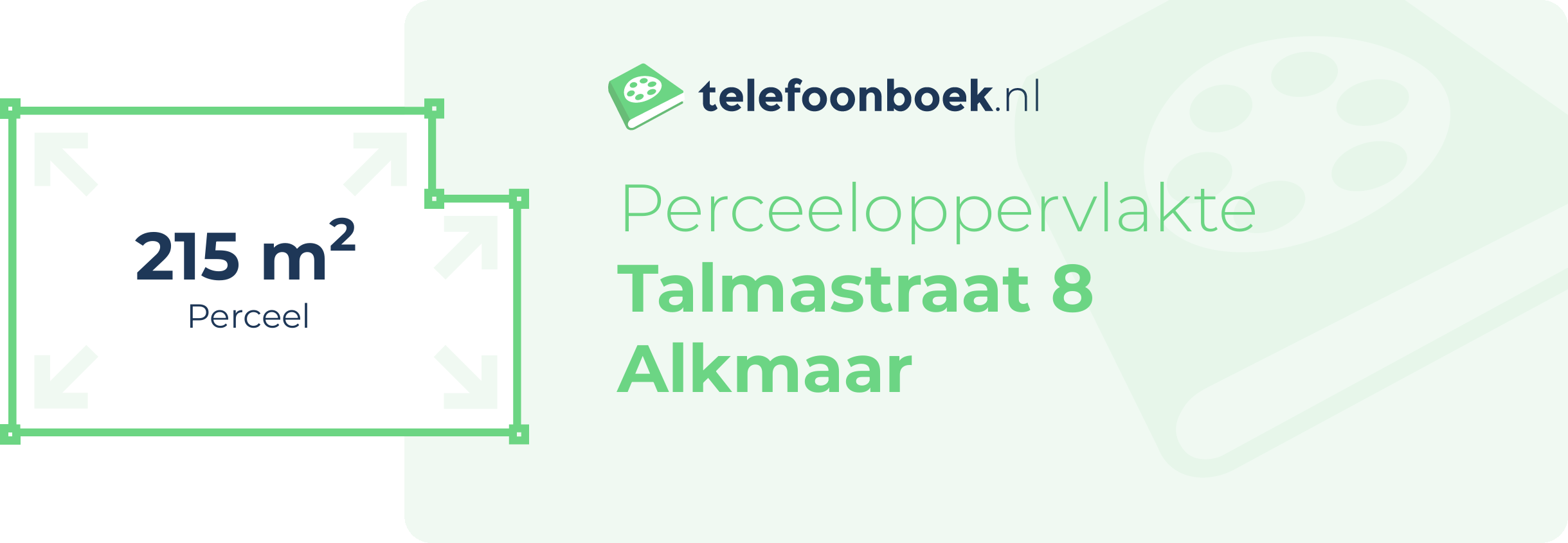 Perceeloppervlakte Talmastraat 8 Alkmaar