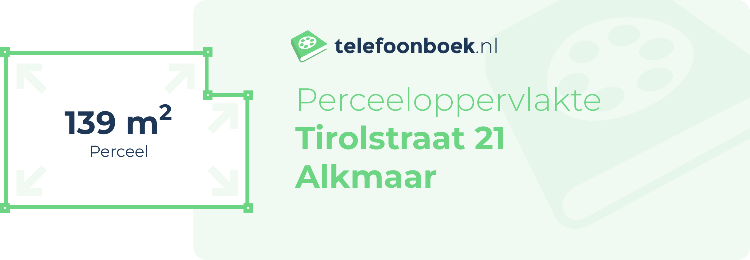 Perceeloppervlakte Tirolstraat 21 Alkmaar