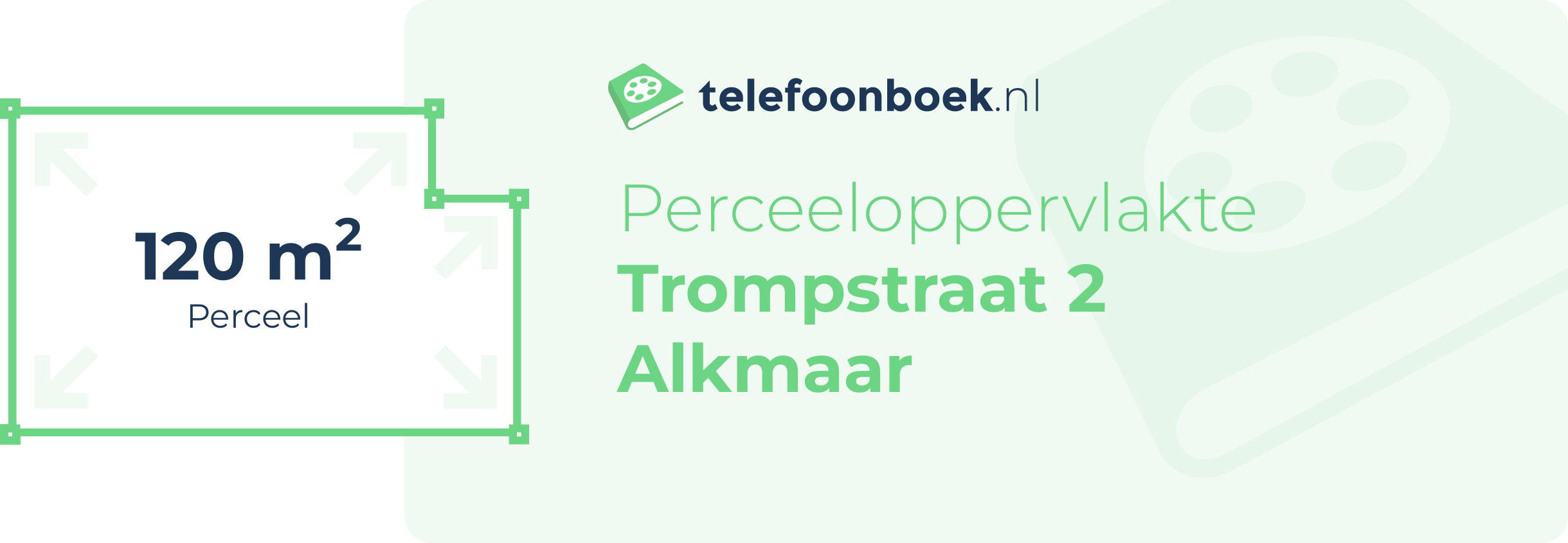 Perceeloppervlakte Trompstraat 2 Alkmaar