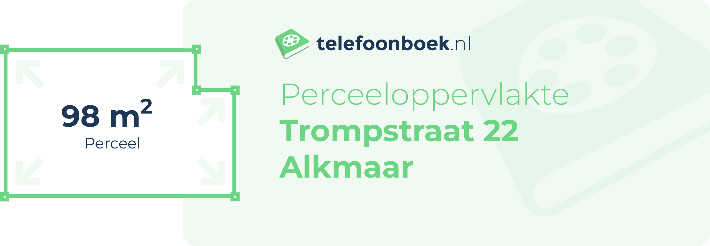 Perceeloppervlakte Trompstraat 22 Alkmaar