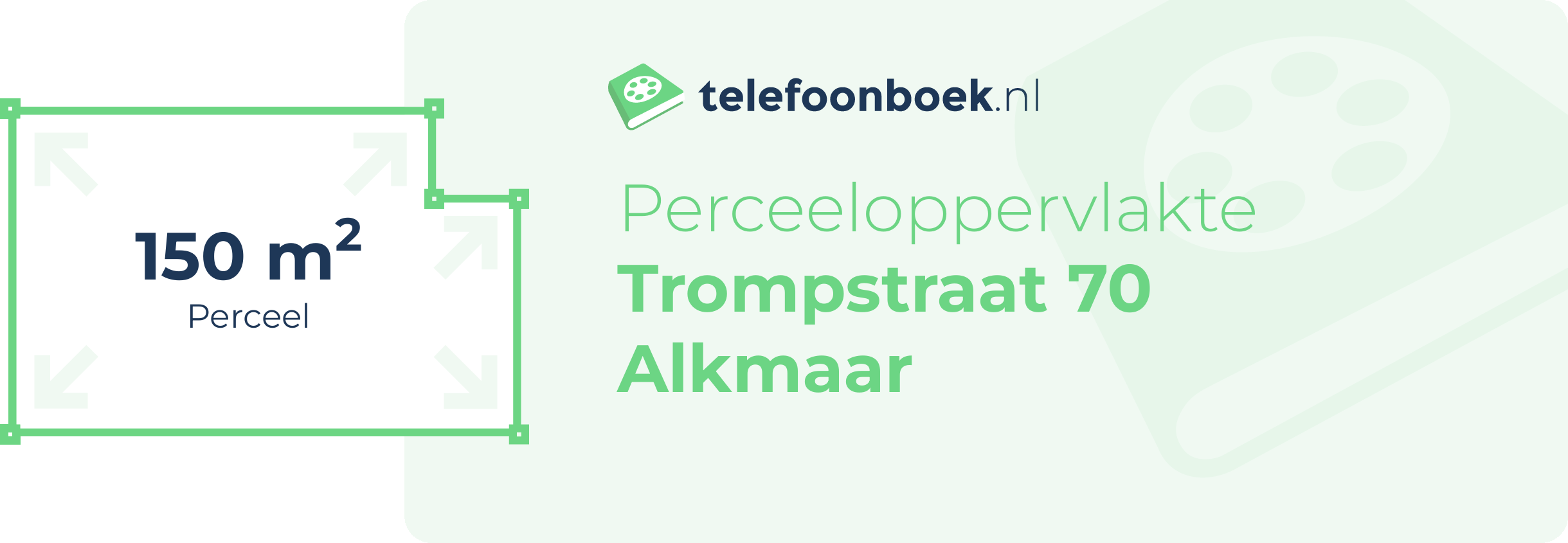 Perceeloppervlakte Trompstraat 70 Alkmaar