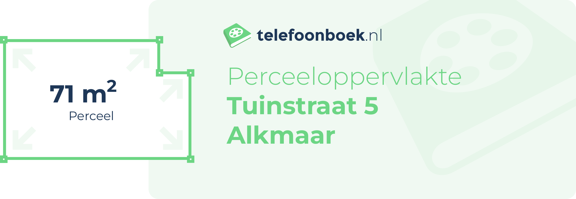 Perceeloppervlakte Tuinstraat 5 Alkmaar