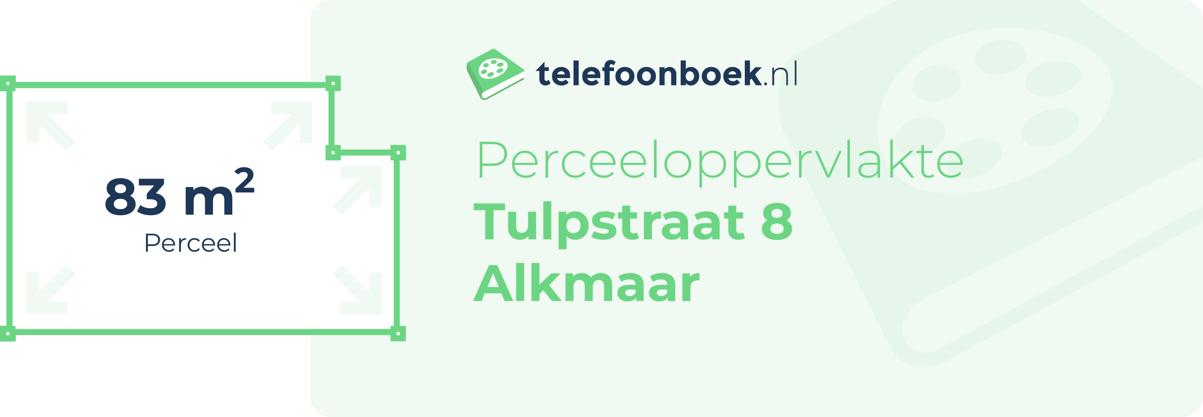 Perceeloppervlakte Tulpstraat 8 Alkmaar