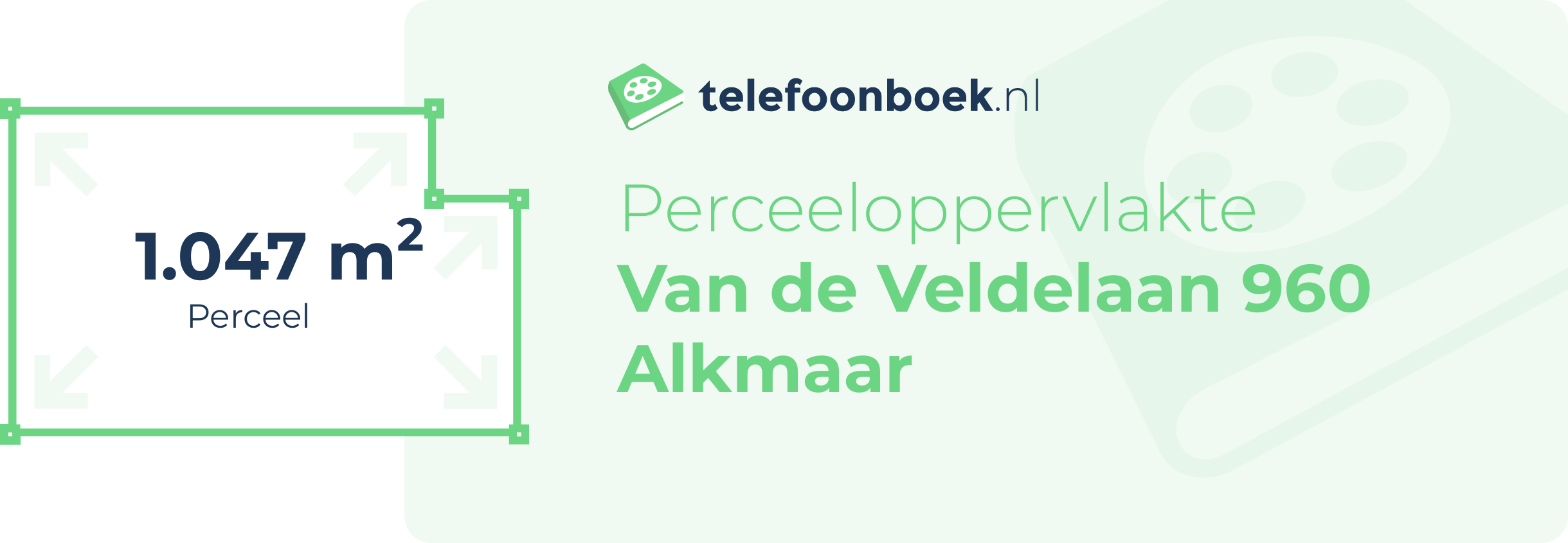 Perceeloppervlakte Van De Veldelaan 960 Alkmaar