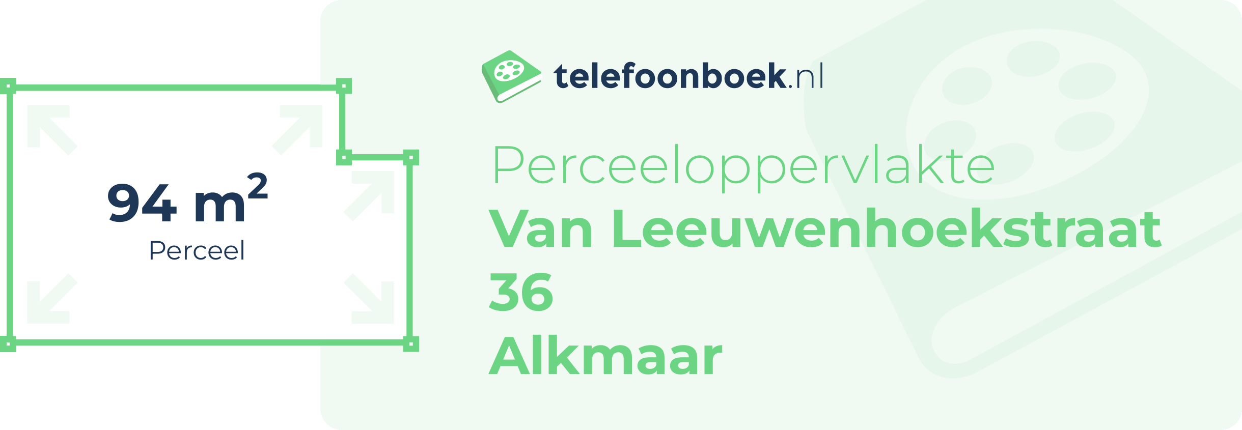 Perceeloppervlakte Van Leeuwenhoekstraat 36 Alkmaar