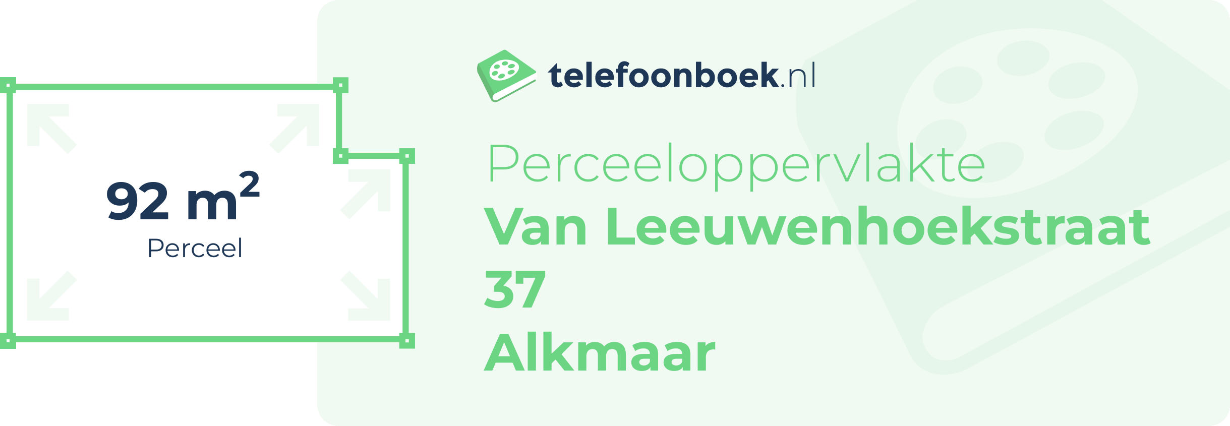 Perceeloppervlakte Van Leeuwenhoekstraat 37 Alkmaar