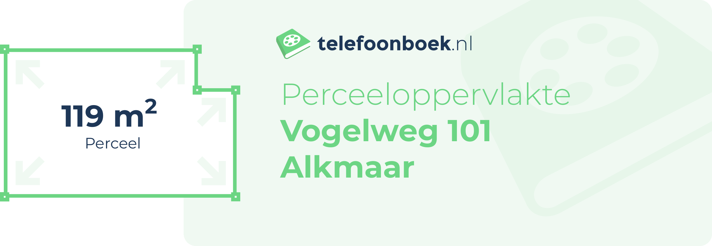 Perceeloppervlakte Vogelweg 101 Alkmaar