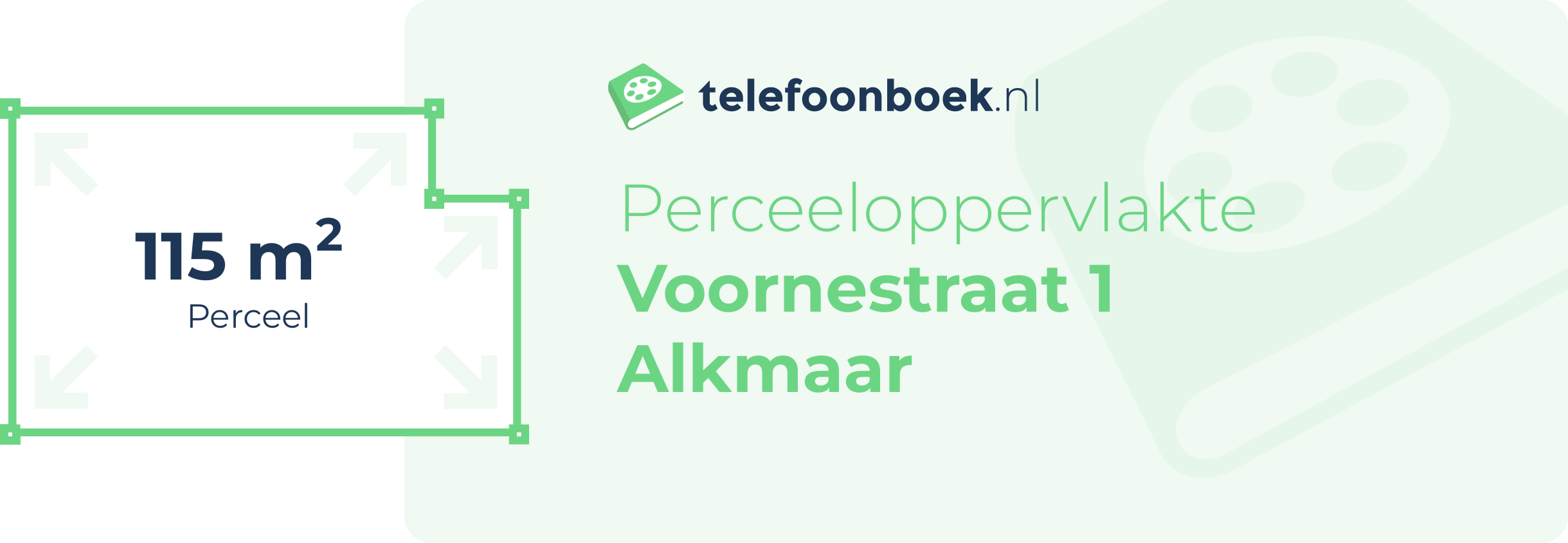 Perceeloppervlakte Voornestraat 1 Alkmaar