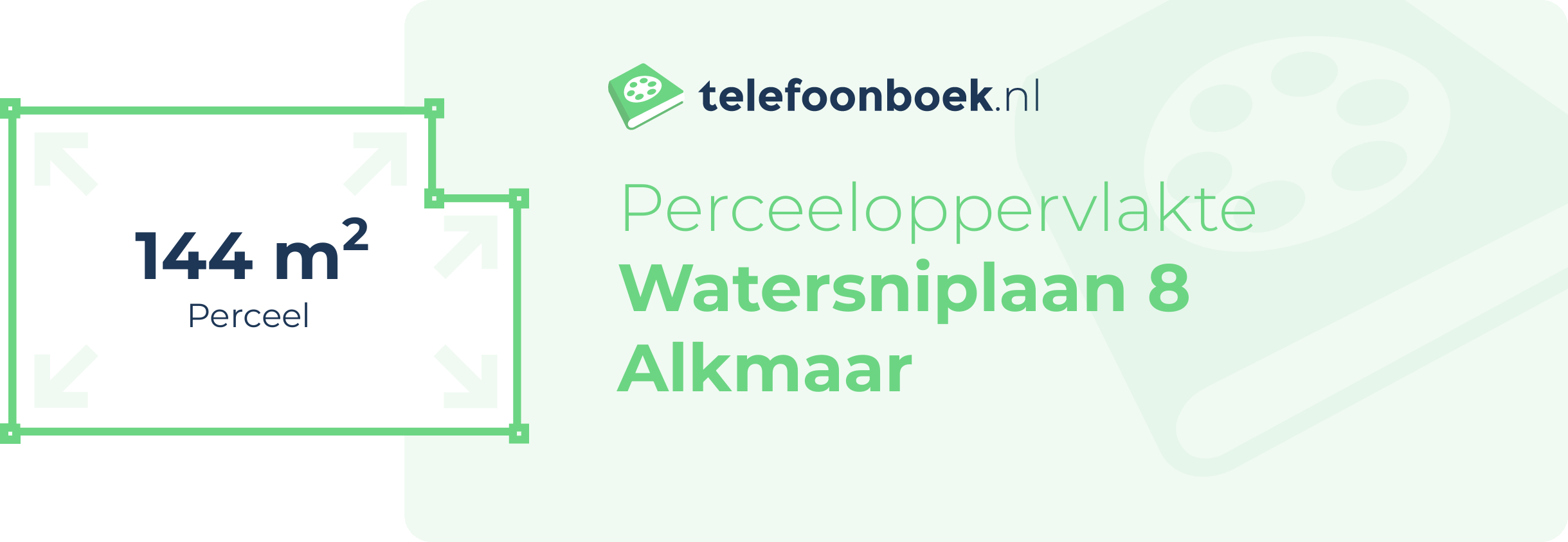 Perceeloppervlakte Watersniplaan 8 Alkmaar