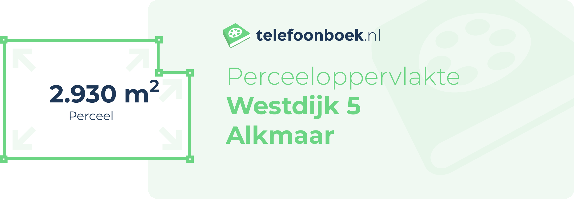 Perceeloppervlakte Westdijk 5 Alkmaar