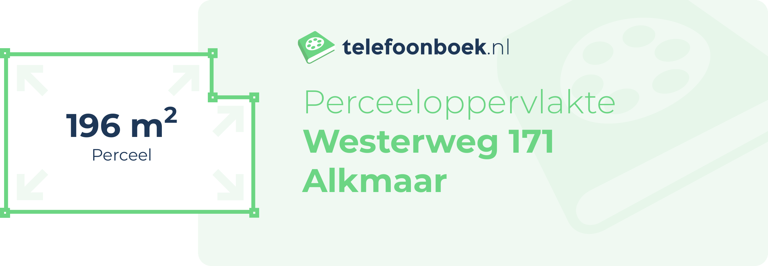 Perceeloppervlakte Westerweg 171 Alkmaar