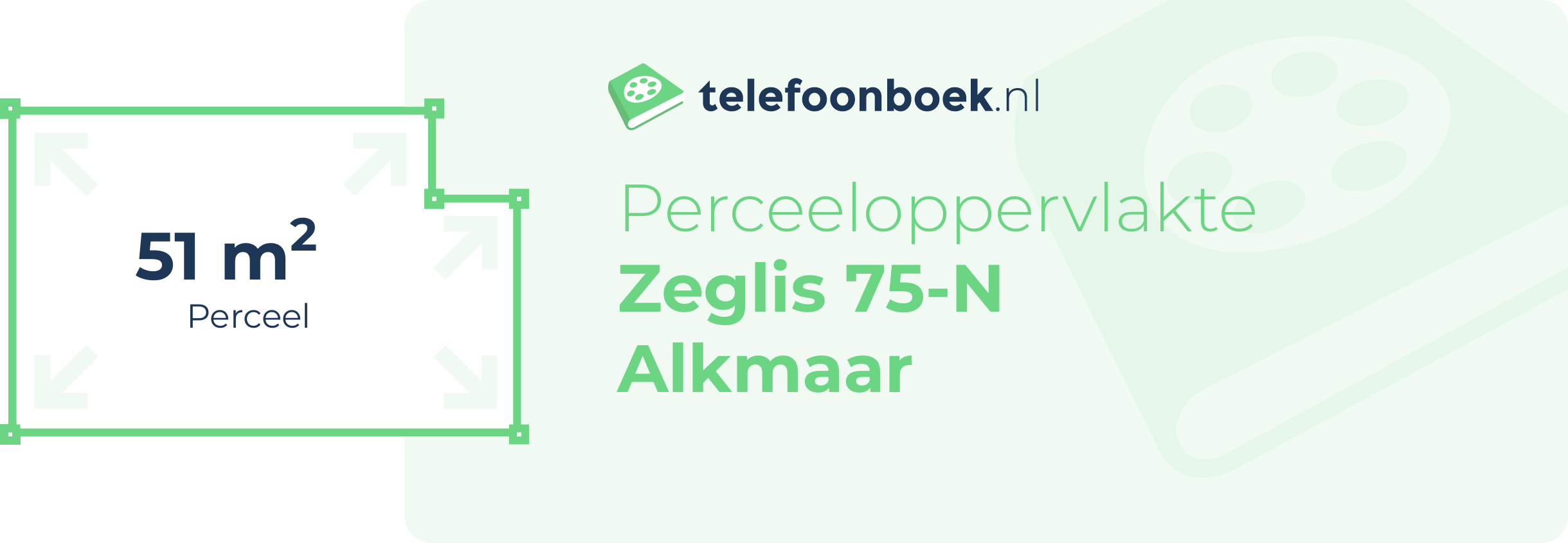 Perceeloppervlakte Zeglis 75-N Alkmaar