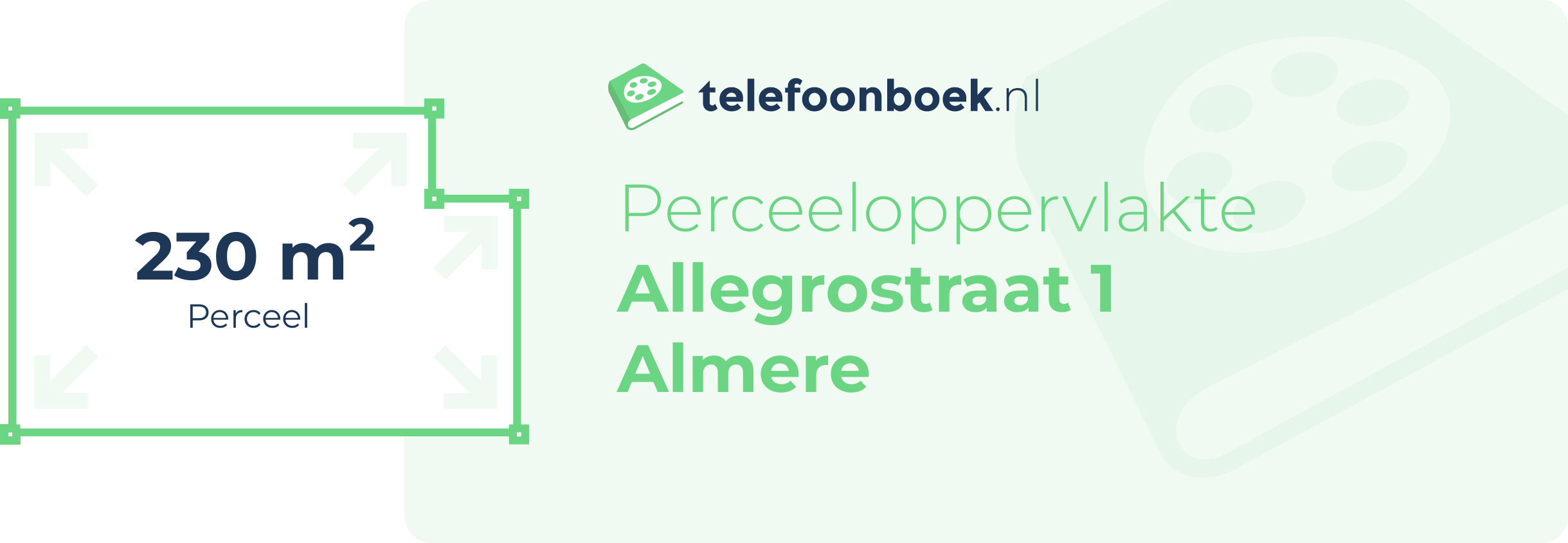 Perceeloppervlakte Allegrostraat 1 Almere
