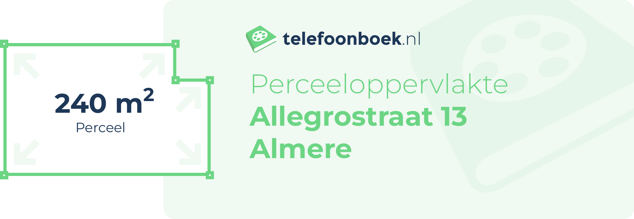 Perceeloppervlakte Allegrostraat 13 Almere