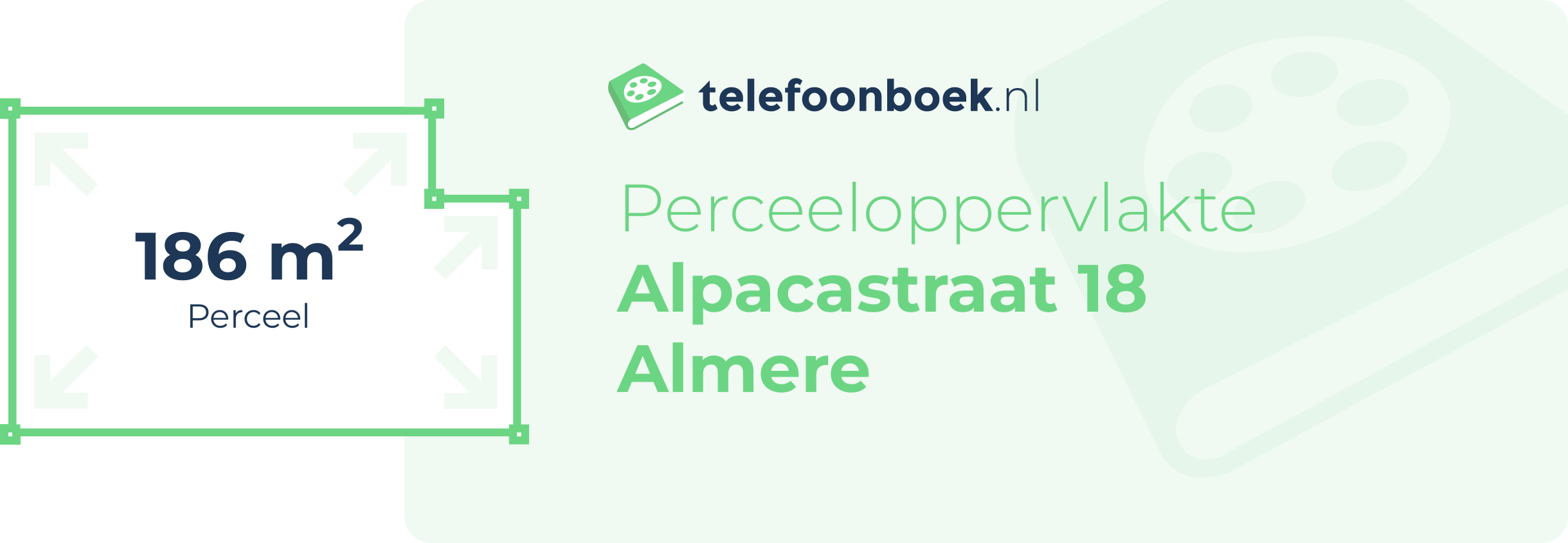 Perceeloppervlakte Alpacastraat 18 Almere