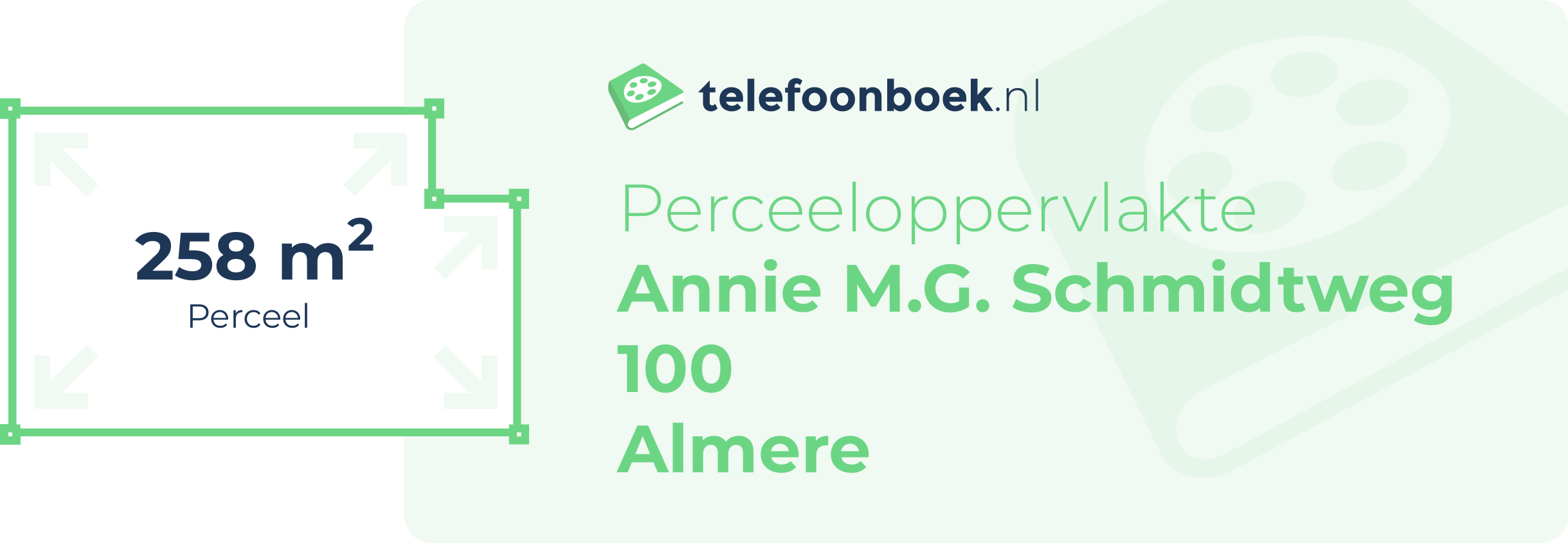 Perceeloppervlakte Annie M.G. Schmidtweg 100 Almere