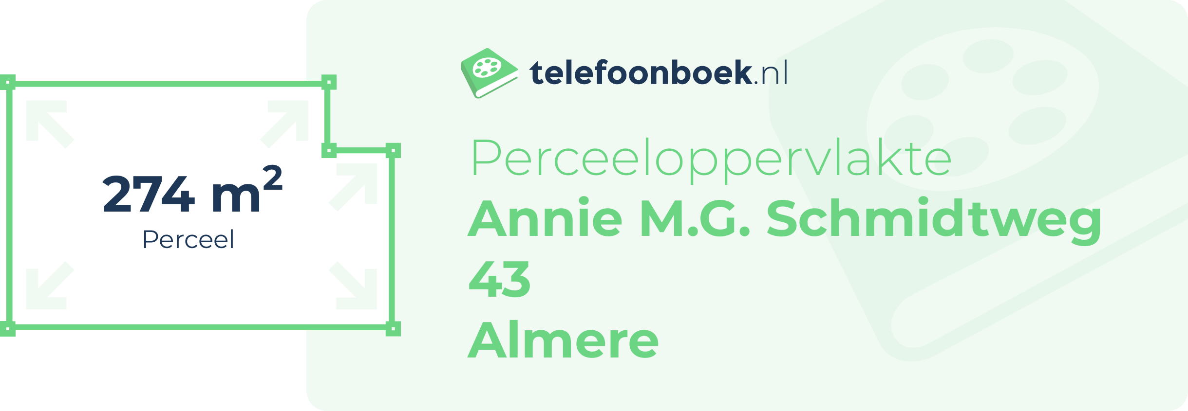 Perceeloppervlakte Annie M.G. Schmidtweg 43 Almere