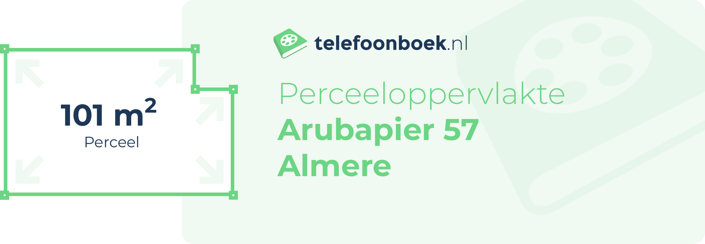 Perceeloppervlakte Arubapier 57 Almere