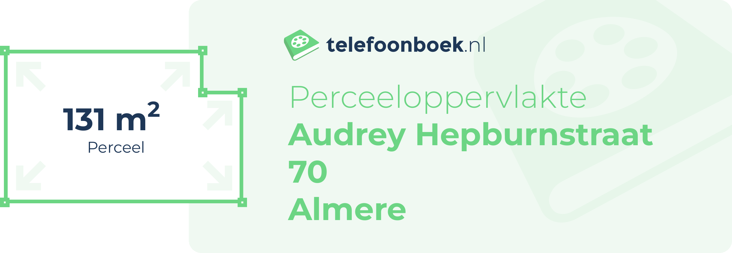 Perceeloppervlakte Audrey Hepburnstraat 70 Almere