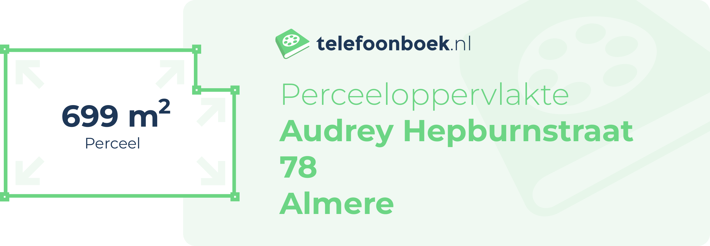 Perceeloppervlakte Audrey Hepburnstraat 78 Almere