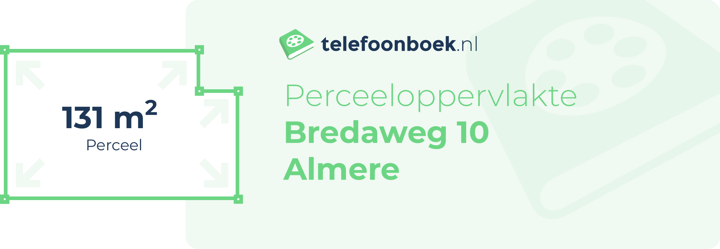 Perceeloppervlakte Bredaweg 10 Almere