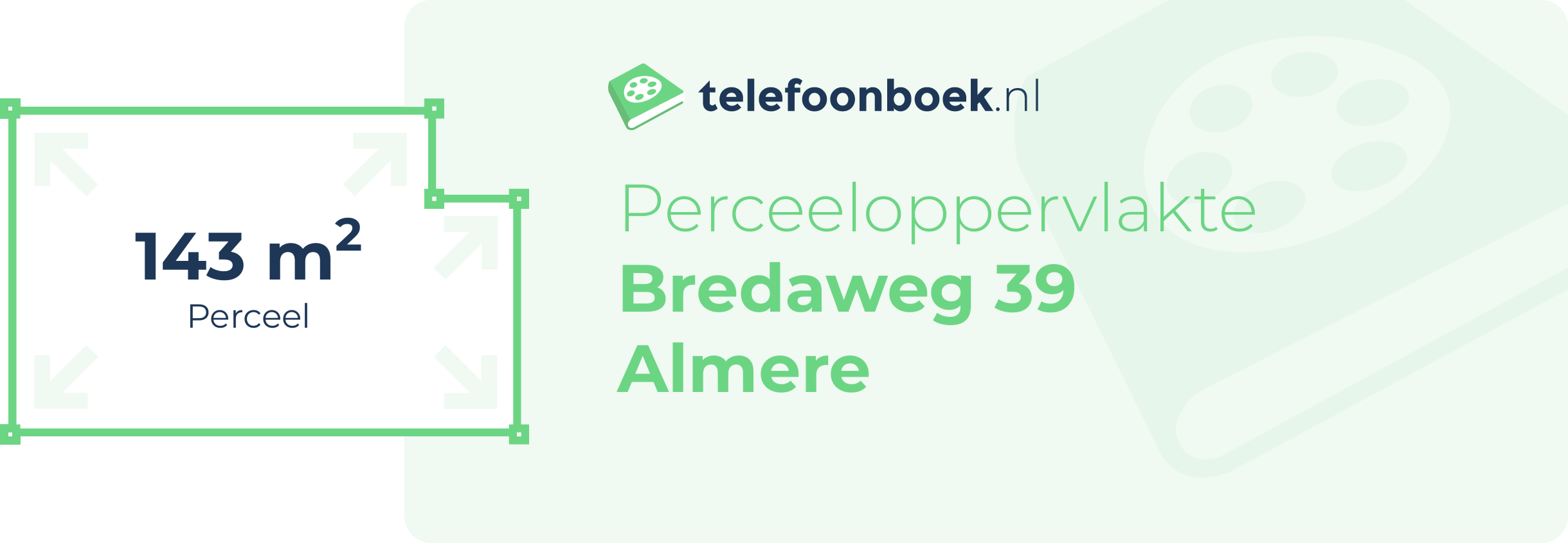 Perceeloppervlakte Bredaweg 39 Almere
